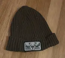 Double Shovel Olive Knit Beanie