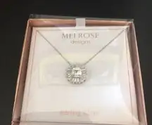 Melrose and Market New Sterling Silver Baguette Pendant Gift Boxed