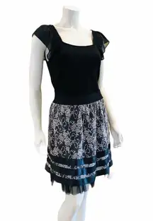 Tulle And Lace Mini Skirt