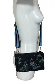 Butterfly Rhinestone  Sparkle Crossbody Bag NWT