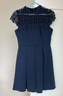 Navy Blue Crochet Dress  - Size 11