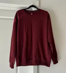 large comfy burgundy fall sweatshirt