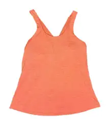 MTA Sport Orange Ribbed Athletic Tank Top