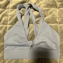 Fabletics Oasis Twist Sports Bra Sky Blue