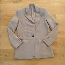 House of CB - Button Front Fitted Blazer in Beige