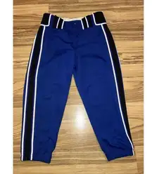 Boombah Women's Size 28 Royal Blue Black & White Stripe Cropped Softball Pants