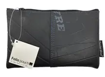 Design‎ Ideas Folio Pouch Recycled Tire Rubber Medium Black Zippered Bag