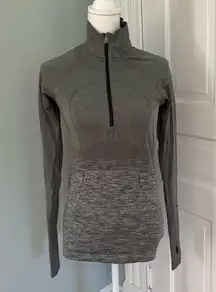 Lululemon Swiftly Tech 1/2 Zip Heather Olive Green Size 8