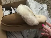 UGG Slippers Platform Disquette Chestnut