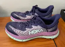 HOKA Women's Mafate Speed 4 Trail Running Shoes Purple Night Sky Vibram Sole 8B