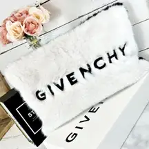 Large Black & White Fur Two Tone GV3 Pouch/Clutch