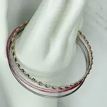 Lot of 3 Multicolor Stackable Bangle Bracelets