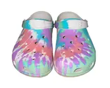 Crocs Multicolor Tie-Dye Clogs Women’s 10 Men’s 8