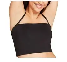 NWT Andie Swim The Aruba Halter Swim Stretch Top Adjustable Tie XS Black #2587