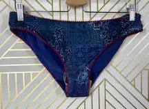 FAHERTY Reversible Baja Bikini Bottom in Japanese Floral Blue Red Size US‎ Large