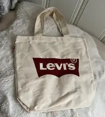 Levi’s Beige Logo Canvas Tote Bag 14.5” x 15” NEW