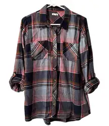 Westport‎ Women Size Medium Flannel Style Shirt Button Down Cotton Fall Teacher