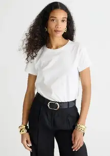 J. Crew Women’s Pima Cotton Slim-fit T-shirt White Size XXL NWT #BY407