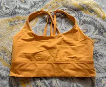 Lululemon orange energy bra long line size 8