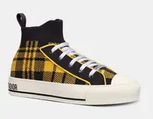 Christian Dior Dior WALK'N'DIOR SNEAKER Yellow and Black Check'n'Dior Technical Mesh