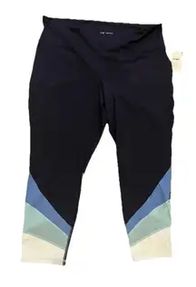 Old Navy Active Elevate Leggings Go Dry Womens 3X NWT Blue Activewear 24”Inseam