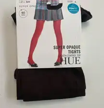 Hue Leggings Super Opaque Control Top Perfit Dark Chocolate Brown Espresso