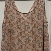 BCBGeneration Lena Blush Pink Aztec
Print Woven Open Back Tank Top Size xs