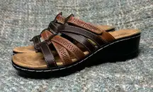 Pierre Dumas Tasha Pewter Low Heel Slip On Sandals