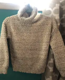 White/grey Turtle Neck Sweater 