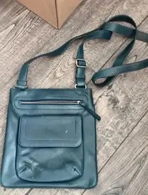 Nordstrom Women's Black Leather Crossbody Messenger Bag