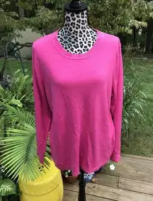 Croft & Barrow Crew Neck Classic Lightweight  Sweater Sz L Pink NEW Pullover G3