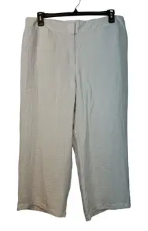 Plus Size Chico's Travelers Collection Ivory/Cream Crop Pant Size 3 GUC #1200