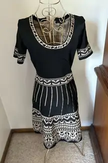 Jealous Tomato black and tan short sleeve dress size S