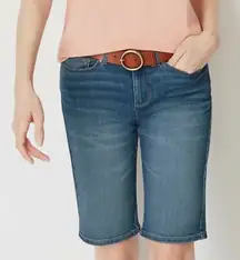 J.Jill Medium Wash Denim Bermuda Shorts Size 18