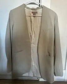 H&M Sage Green Women’s Collarless Blazer