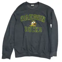 Oregon Ducks Gray Crewneck Sweatshirt Medium