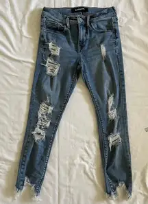 EXPRESS distressed skinny jeans 2S