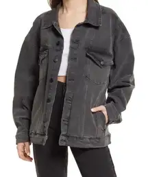 Good American Gray Oversized Trucker Denim Jacket Boyfriend XXL