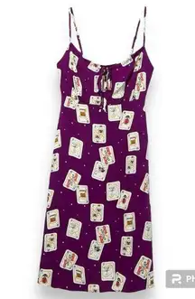 Disney The Nightmare Before Christmas Playing Cards Allover Print Slip Dress