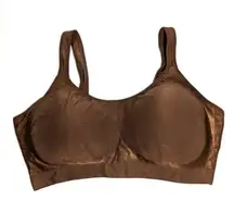 Truekind Daily Comfort Wirefree Shaper Bra Chocolate Brown Women's 4XL 44 46 48