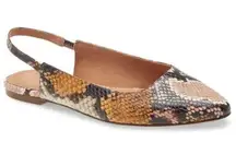 NEW Madewell‎ Margo Mule FORGOTTEN PETAL MULTI LEATHER Flats Slip On Size…