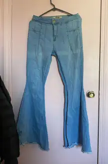 Rock And Roll Bell Bottoms Denim Leather