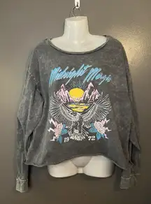 Grayson Threads Tee Shirt Womens 2XL Black Midnight Magic Graphic Crop Pullover