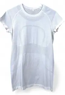 Lululemon 8 Swiftly Tech Short Sleeve 2.0 Race Length Women's White Top T-shirt