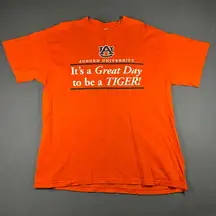 Auburn University Tigers T Shirt Large Soffe Orange College Football NCAA Vtg