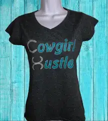 Cute gray cowgirl T-shirt