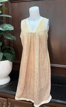 Soft Moments New York  vintage Leopard Print Sleepwear Dress