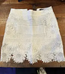 Floral Lace Cut Out A-line Skirt