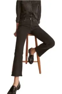 Madewell‎ Mid-Rise Kick Out Crop Jeans in Starkey Wash Black Sz 27 petite