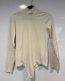 SPANX Off-White Ribbed Bodysuit